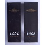 TWO BOTTLES OF MOET CHANDON CHAMPAGNE C2002 and 2006. (2)