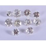 A COLLECTION OF TEN LOOSE DIAMONDS. Largest 0.2 cts. (10)