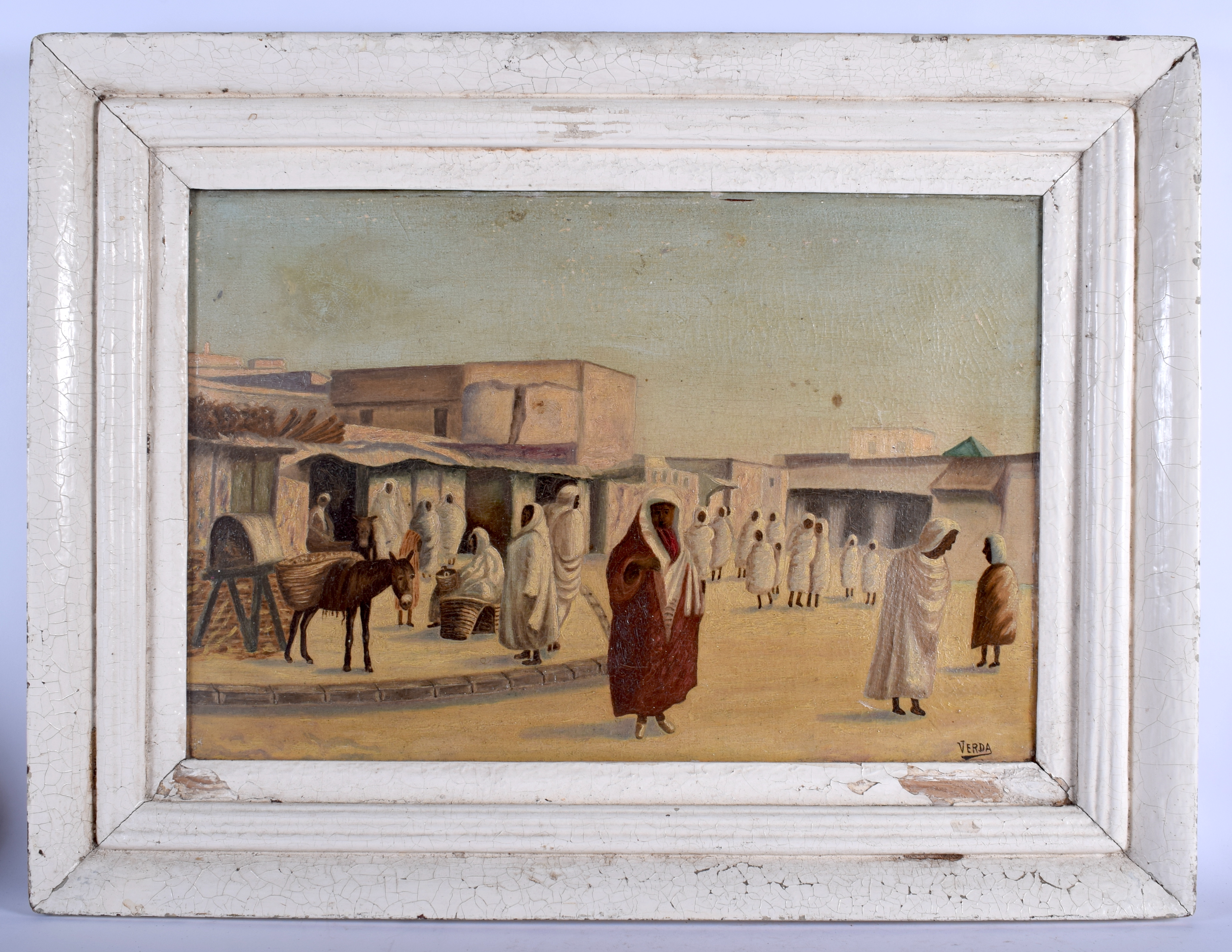 French School (Early 20th Century) Middle Eastern scene, Oil on canvas. Image 57 cm x 38 cm.