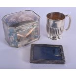 A SILVER MUG etc. Silver 4.8 oz. (3)