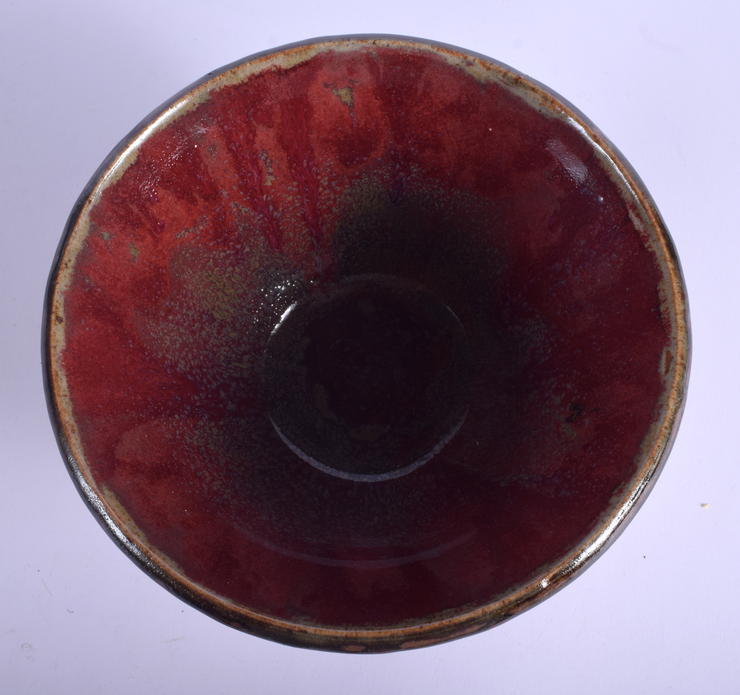 A CONTEMPOARY STUDIO POTTERY STONEWARE BOWL modelled in the Chinese style. 17 cm diameter. - Image 3 of 4