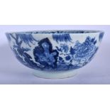 AN 18TH CENTURY CHINESE BLUE AND WHITE PORCELAIN BOWL Qianlong. 17 cm diameter.