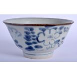 AN 18TH CENTURY CHINESE NANKING CARGO PORCELAIN BOWL Qing. 12.5 cm diameter.