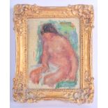 Continental School (20th Century) Oil on board, Nude study. Image 8.5 cm x 10 cm.