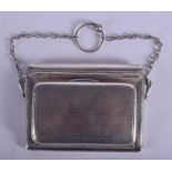 A RARE EDWARDIAN NOVELTY PURSE CARD CASE. Birmingham 1907. 3.6 oz. 9 cm x 7 cm.