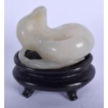 AN EARLY 20TH CENTURY CHINESE CARVED GREEN JADE BRUSH WASHER Late Qing/Republic. Jade 5.5 cm x 3 cm.