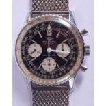 A GOOD BREITLING NAVITIMER 809 WRISTWATCH with triple black dial. 3.75 cm wide.