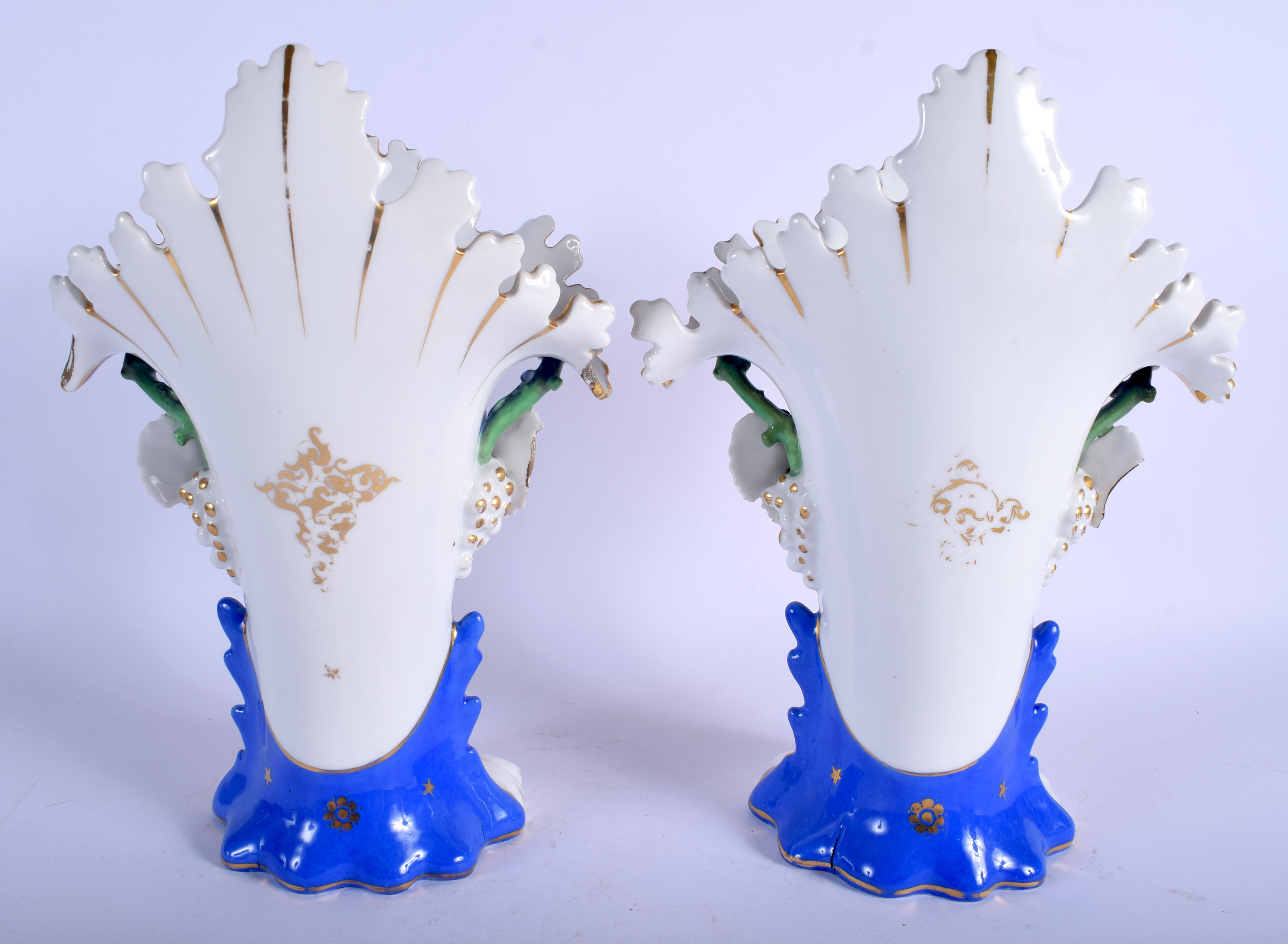 A LARGE PAIR OF 19TH CENTURY FRENCH PARIS PORCELAIN VASES painted with flowers. 34 cm x 16 cm. - Image 2 of 3