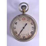 A VINTAGE SORLEY OF GLASGLOW SECONDS POCKET WATCH. 5.5 cm diameter.