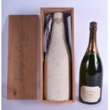 A RARE 1969 KRUG MAGNUM OF CHAMPAGNE in original case. Magnum no 2477. Case 42 cm long.