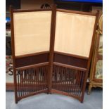 AN EDWARDIAN MAHOGANY SCREEN. 118 cm x 95 cm.