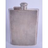 AN ART DECO HIP FLASK. Sheffield 1939. 6.1 oz. 13 cm x 9 cm.