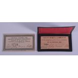 A VERY RARE GREAT EXHIBITION ADMISSION CARD C1851 and an 1856 season ticket. (2)