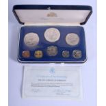 FRANKLIN MINT 1974 BARBADOS PROOF COINS. (8)