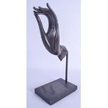 A LARGE EARLY 20TH CENTURY THAI SOUTH EAST ASIAN PATINATED BRONZE HAND of plain form. Bronze 17 cm x