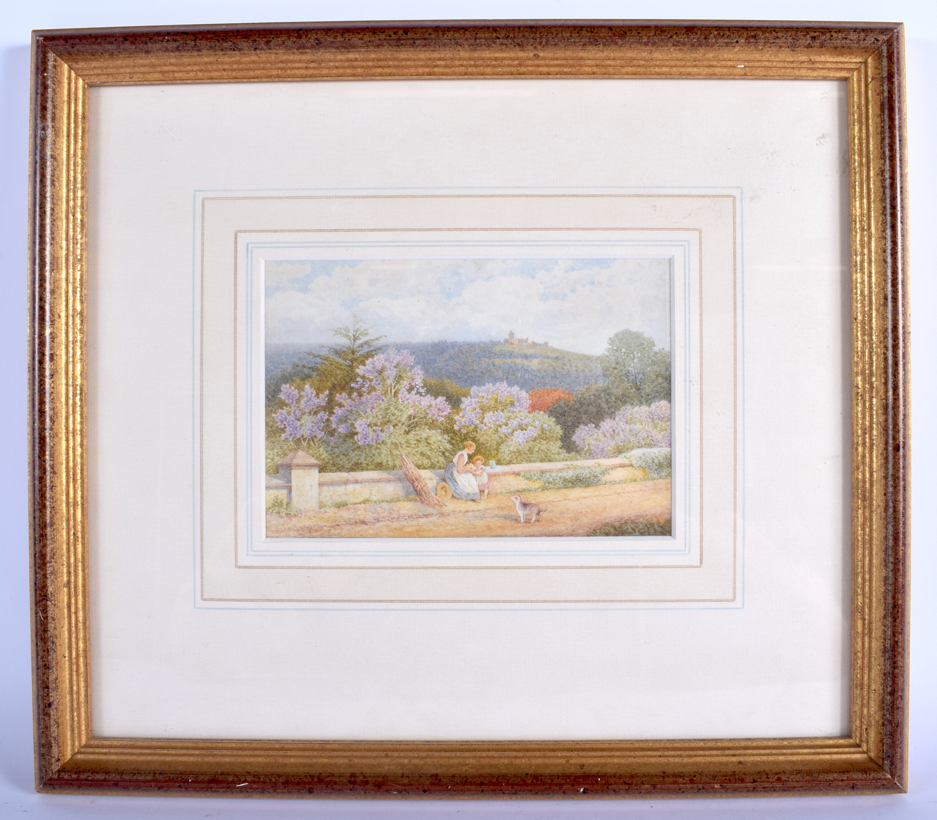 Charles Prosper Sainton (1861-1914) Rural scene, Watercolour. Image 19 cm x 13 cm.
