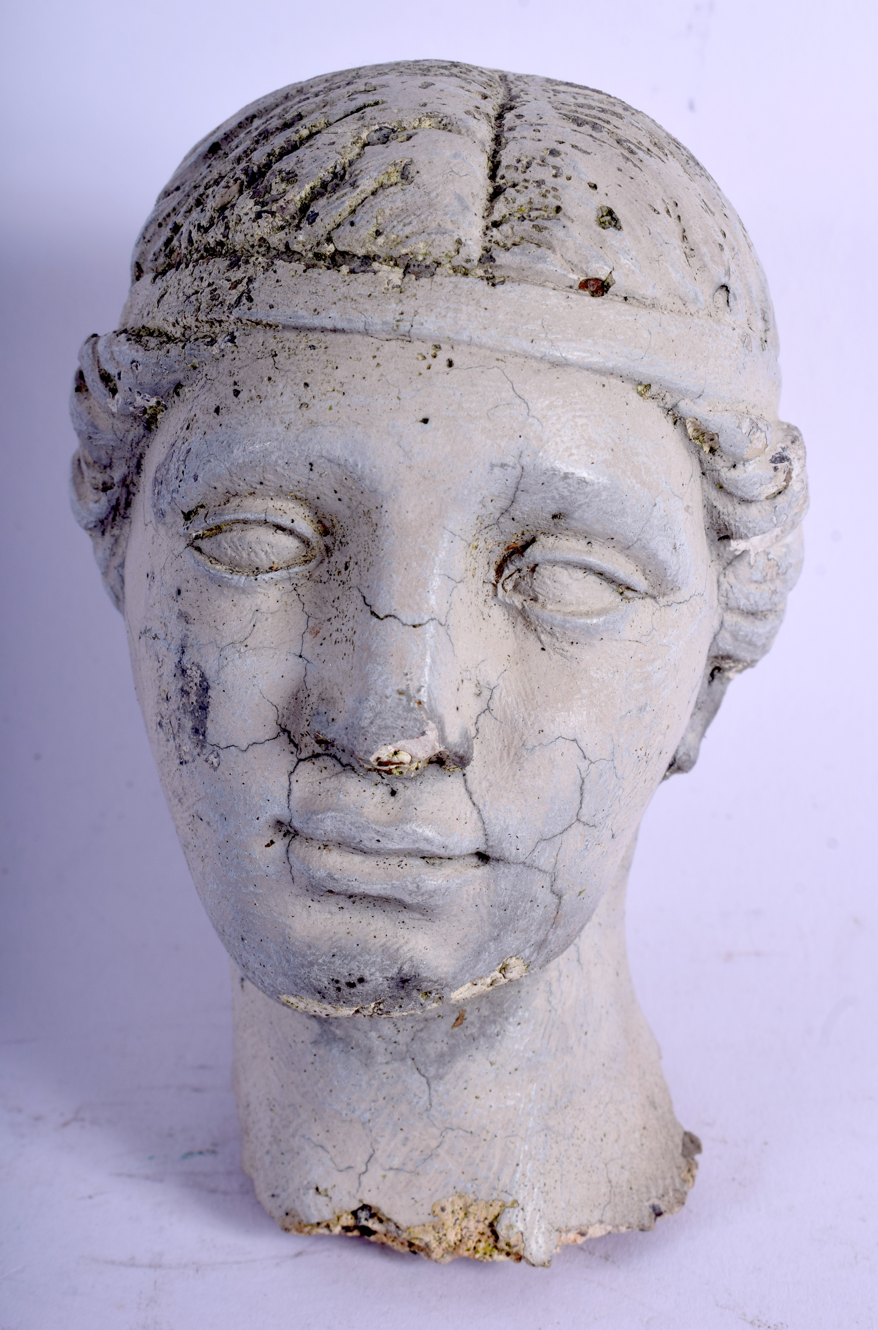 A GRAND TOUR STYLE CLASSICAL HEAD OF A FEMALE. 13 cm x 9 cm.