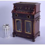 A VERY RARE ANTIQUE MUSICIAL AUTOMATON PIANO DECANTER BOX with highly unusual feature of swinging do