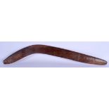 A 19TH CENTURY AUSTRALIAN TRIBAL ABORIGINAL BOOMERANG. 67 cm high.