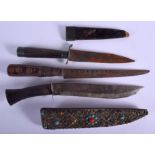 THREE VINTAGE CONTINENTAL KNIVES. Largest 25 cm long. (3)