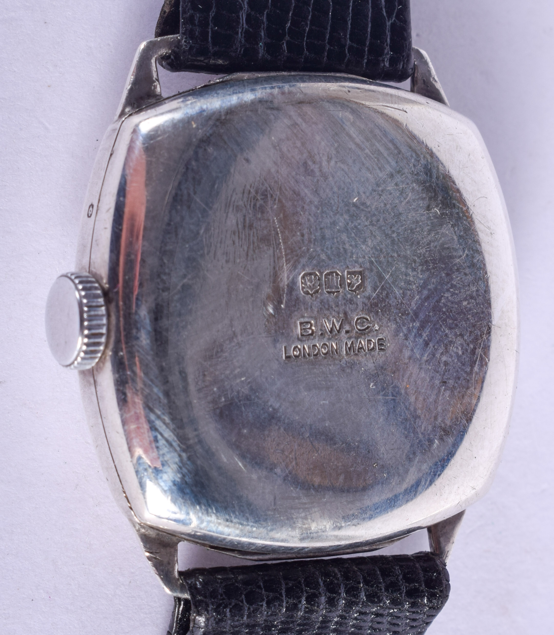 A 1943 AIRCRAFT SILVER WRISTWATCH. 2.75 cm wide. - Image 2 of 3