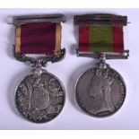 TWO MILITARY MEDALS presented to 14822 By Sgt Maj E Harber R A. (2)