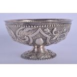 AN 18TH/19TH CENTURY CONTINENTAL SILVER SUGAR BOWL decorated with motifs. 4.4 oz. 11.5 cm diameter.