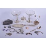 ASSORTED SILVER AND SILVER PLATE etc. (qty)