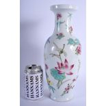A CHINESE FAMILLE ROSE PORCELAIN VASE Republic, decorated with flowers. 31 cm high.