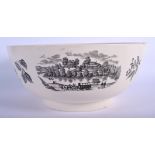 A LARGE WEDGWOOD BLACK AND WHITE PRINTED BOWL After The Philadelphia model. 30 cm diameter.