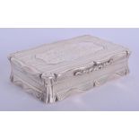 A LARGE VICTORIAN SILVER SNUFF BOX. Birmingham 1857. 5 oz. 8.5 cm x 6.5 cm.