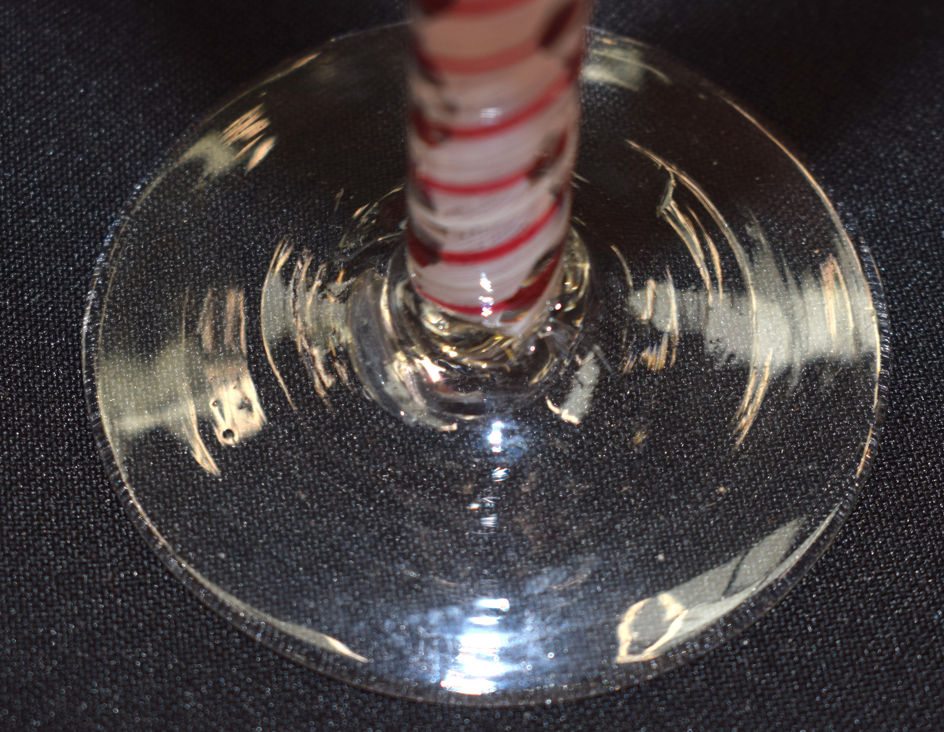 A SET OF FIVE 18TH CENTURY ENGLISH GLASSES C1770 with pink and white spiral twist stems. 16 cm high. - Image 3 of 16