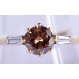 AN 18CT GOLD AND DIAMOND SOLITAIRE RING of approx 1.5 cts. 4.6 grams. S/T.
