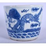 AN 18TH/19TH CENTURY CHINESE BLUE AND WHITE PORCELAIN CENSER Qing. 11 cm x 10 cm.