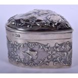 A VICTORIAN SILVER HEART SHAPED BOX. London 1898. 5.6 oz. 11 cm x 8 cm.