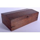 A 19TH CENTURY CONTINENTAL CARVED PALM WOOD WRITING BOX possibly Anglo Indian. 37 cm x 21 cm.