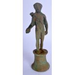 A 19TH CENTURY CONTINENTAL GRAND TOUR FIGURE OF A BOY After the Antiquity. 15 cm high.