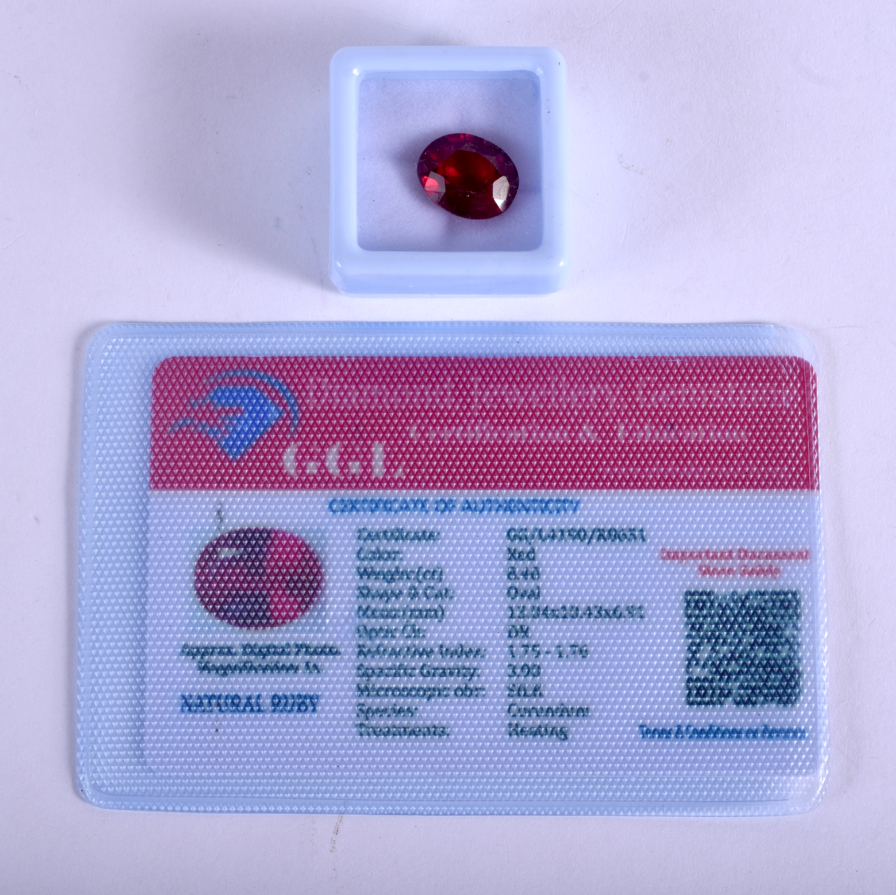 AN 8.4 CT RUBY.