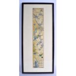 AN EARLY 20TH CENTURY CHINESE SILKWORK EMBROIDERED SLEEVE Late Qing. Image 47 cm x 10 cm.