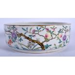 A CHINESE FAMILLE ROSE PORCELAIN BOWL 20th Century, painted with fruits and foliage. 18.5 cm diamete