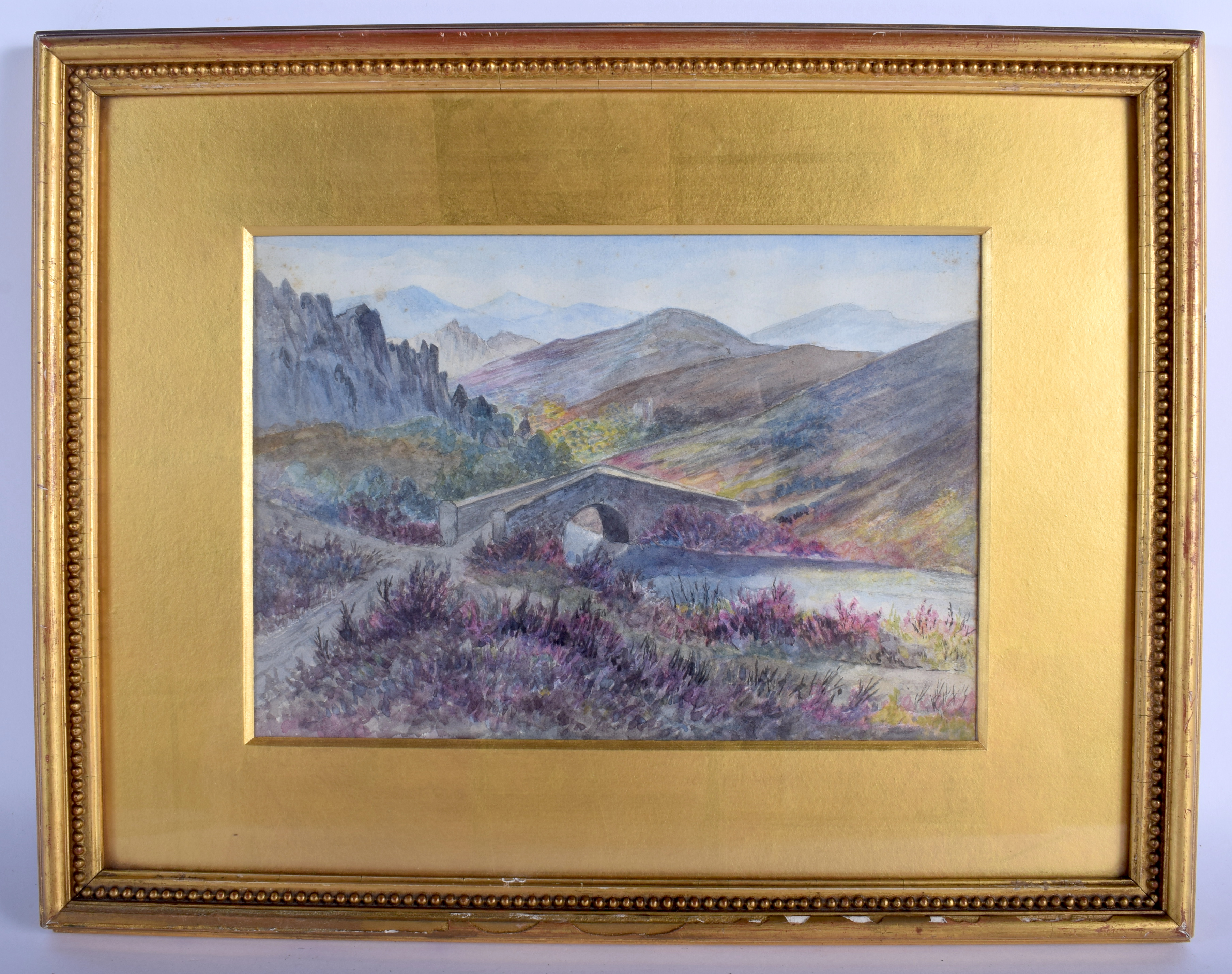 Marjorie Walker Kingston (1891-1968) Watercolour, together with another. Largest image 25 cm x 15 cm