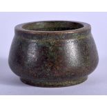 A CHINESE BRONZE CENSER. 3.5 cm wide.