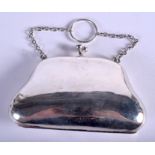 A VINTAGE SILVER PURSE. 49 grams. 8 cm x 5.5 cm.