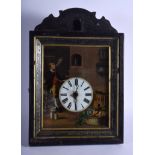 A VERY RARE 19TH CENTURY BLACK FOREST AUTOMATON CUCKOO CLOCK painted with a male smoking a pipe with