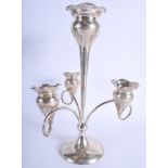 A LARGE ART NOUVEAU SILVER POSY VASE. Chester 1909. 1033 grams weighted. 37 cm x 18 cm.