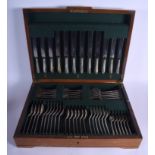 A 1940 CANTEEN OF SILVER CUTLERY. Sheffield 1939 & 1940. 59.5 oz not including twelve silver handles