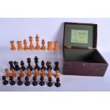 A VINTAGE TUFF A NUFF RUBBER CHESSMAN STAUNTON CHESS SET John Jacques & Son. Largest 9 cm high. (qty