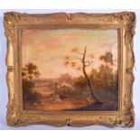 English School (19th Century) Oil on canvas, Rural scene. Image 33 cm x 28 cm.