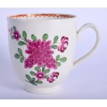 18th c. English porcelain coffee cup probably Worcester. 6.5cm high