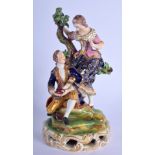 Early 19th c. Derby figural group of the Hair dresser. 19 cm high.